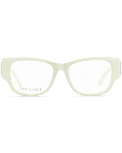 Swarovski 5473 スクエア眼鏡フレーム - ホワイト