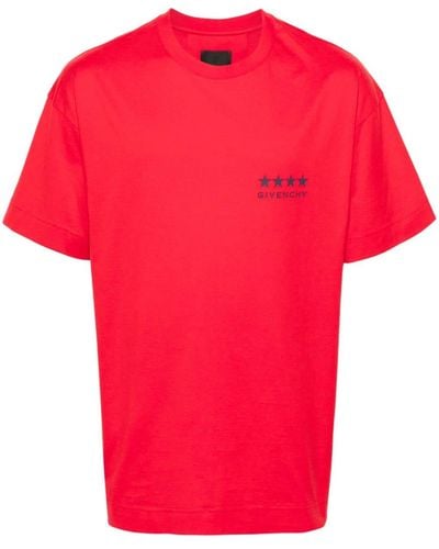 Givenchy 4g-motif Cotton T-shirt - Red