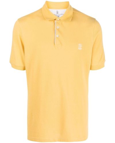 Brunello Cucinelli Logo-print Polo Shirt - Yellow