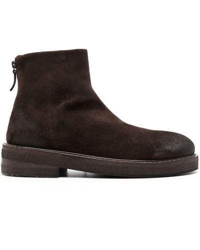 Marsèll Round-toe Suede Ankle Boots - Brown