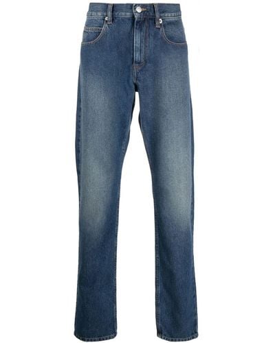 Isabel Marant Ausgeblichene Straight-Leg-Jeans - Blau