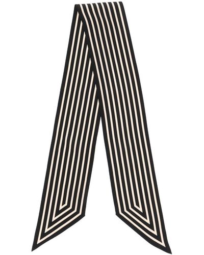 Totême Stripe-print Silk Scarf - White