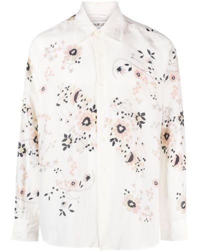 Our Legacy Above Shirt Floral-print Shirt - Natural