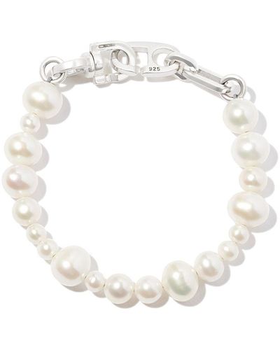 M. Cohen Klassisches Perlenarmband - Weiß