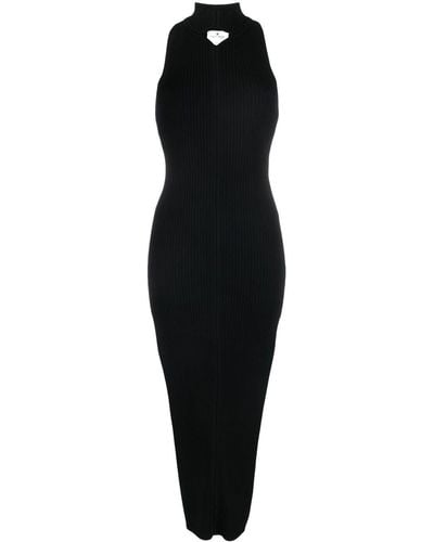 Courreges Cut-out Detail Midi Dress - Black