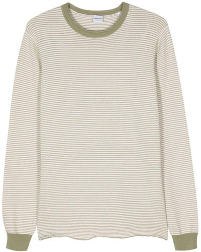 Aspesi Striped Cotton Sweater - Natural