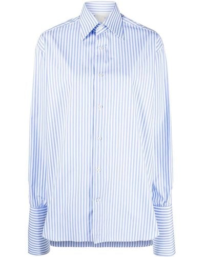 Woera Stripe-pattern Long-sleeved Shirt - Blue