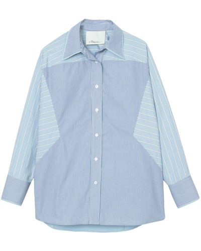 3.1 Phillip Lim Chemise en coton à rayures - Bleu