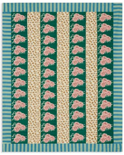 Lisa Corti Nappe en coton à fleurs - Vert