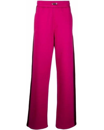Ami Paris Side-stripe Track Pants - Pink