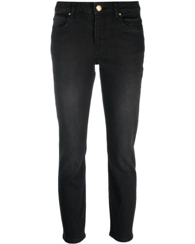 Pinko Vaqueros skinny de talle medio - Negro