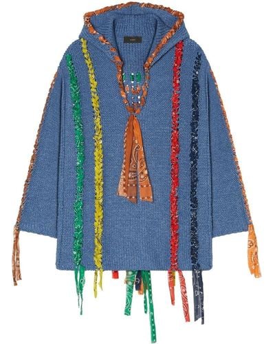 Alanui Sudadera con capucha y bordado gráfico - Azul