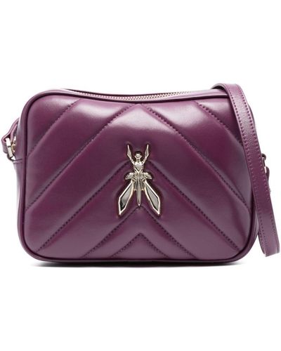 Patrizia Pepe Fly Quilted Crossbody Bag - Purple