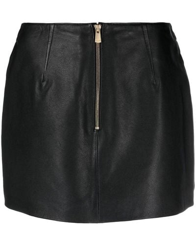 Pinko Leather Mini Skirt - Black