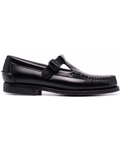 Hereu Side-buckle Detail Loafers - Black