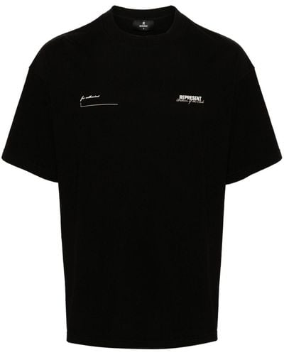 Represent T-shirt Met Print - Zwart