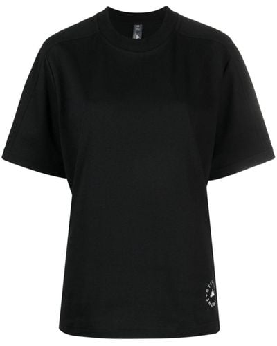 adidas By Stella McCartney T-Shirt mit Logo-Print - Schwarz