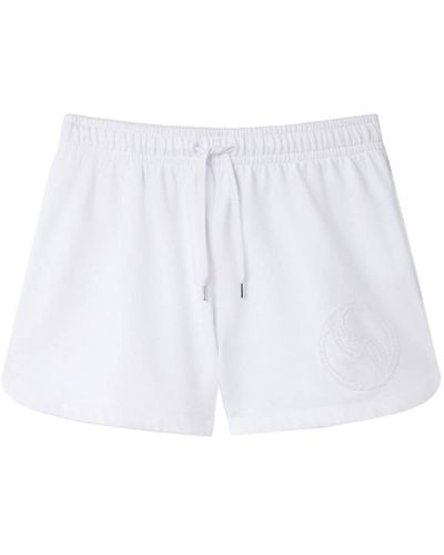 Stella McCartney S-Wave jersey drawstring shorts - Bianco