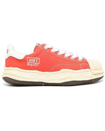 Maison Mihara Yasuhiro Lace-up Low-top Sneakers - Red