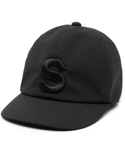 Sacai Logo-embroidered Baseball Cap - Black