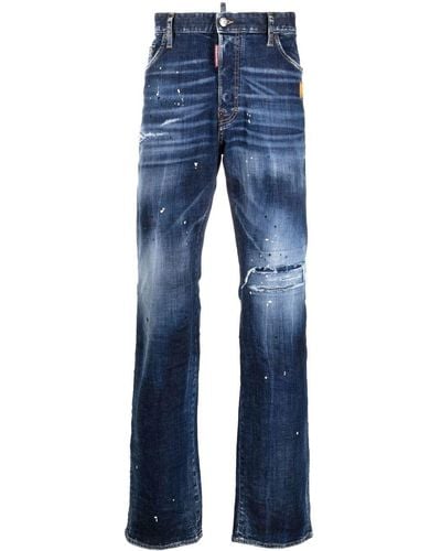 DSquared² Jeans mit Bleach-Effekt - Blau