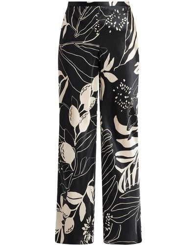 Shona Joy Capri Bias-cut Silk Pants - Black