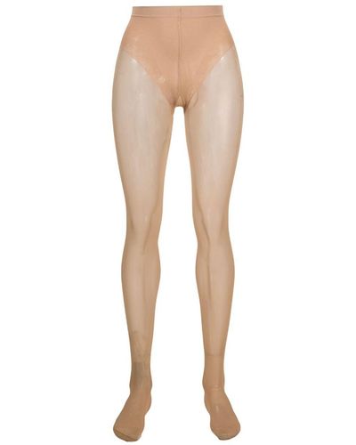 Wolford Calze Tummy 20 Control Top - Bianco
