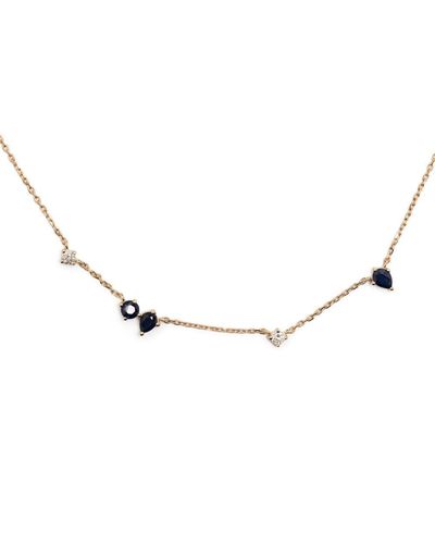 Adina Reyter 14kt Yellow Gold Premier Amigos Sapphire And Diamond Necklace - Natural
