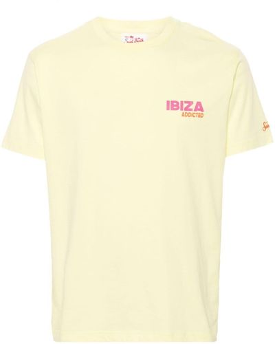 Mc2 Saint Barth Ibiza Add 92 T-shirt Met Print - Geel