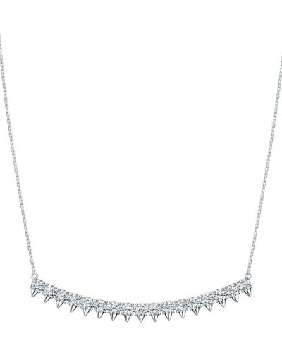Tasaki 18kt White Gold Collection Line Danger Diamond Necklace - Metallic