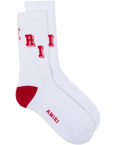Amiri Collegiate Tube Socks - White