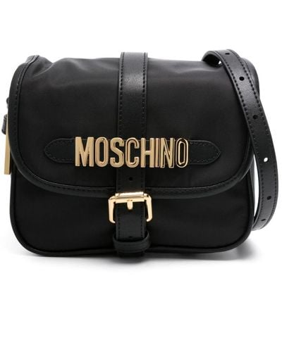 Moschino ロゴプレート ショルダーバッグ - ブラック