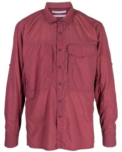 RANRA Spread-collar Button-up Shirt - Red