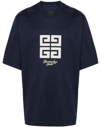 Givenchy T-Shirt mit 4G-Motiv - Blau
