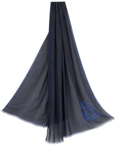 Etro ロゴ スカーフ - ブルー