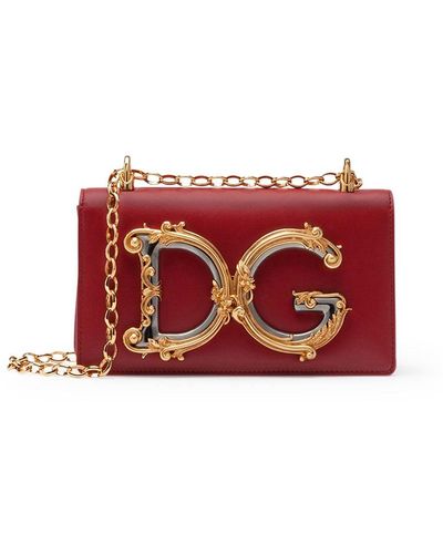 Dolce & Gabbana Damen leder schultertasche - Rot