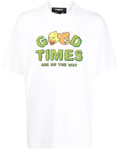 DOMREBEL T-shirt Good Times à manches courtes - Blanc
