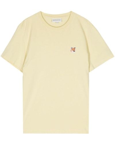 Maison Kitsuné T-Shirt mit Fuchskopf - Natur