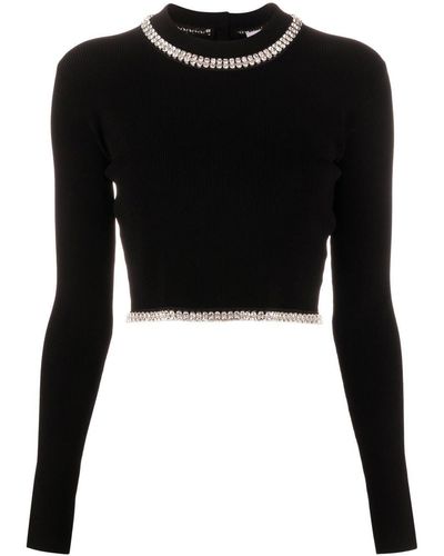 Rabanne Crystal-embellished Crop Top - Black