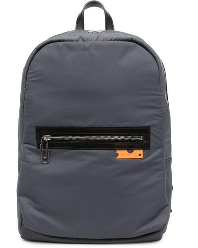 Off-White c/o Virgil Abloh Logo-patch Zip-fastening Backpack - Grey