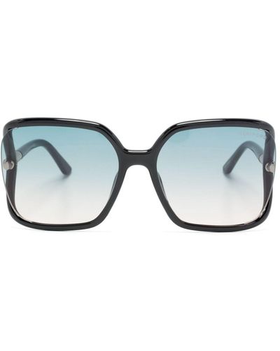 Tom Ford Oversize-frame Gradient-lenses Sunglasses - Blue