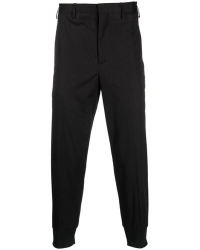 Neil Barrett Fitted-ankle Cotton Chinos - Black