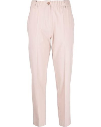 Alysi Elasticated-waistband Tailored Trousers - Pink