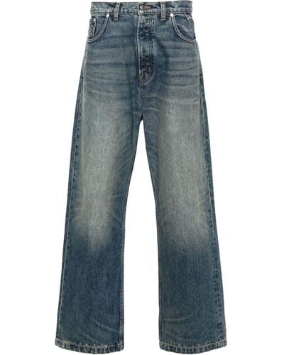 Rhude Halbhohe Wide-Leg-Jeans - Blau