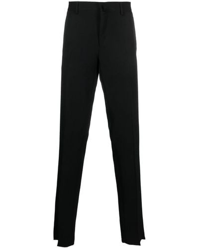 Lanvin Satin-trim Tailored Wool Pants - Black