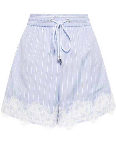 3.1 Phillip Lim Drawstring Striped Shorts - Blue