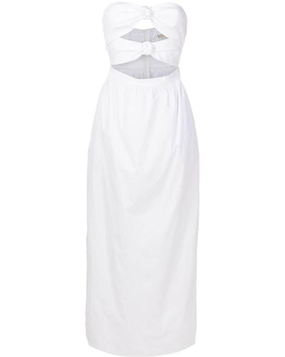Adriana Degreas Bow-detail Cut-out Maxi Dress - White