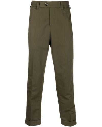 PT Torino Cropped Tapered Trousers - Green