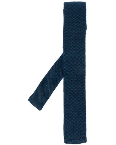 N.Peal Cashmere Cravatta a punta quadra - Blu