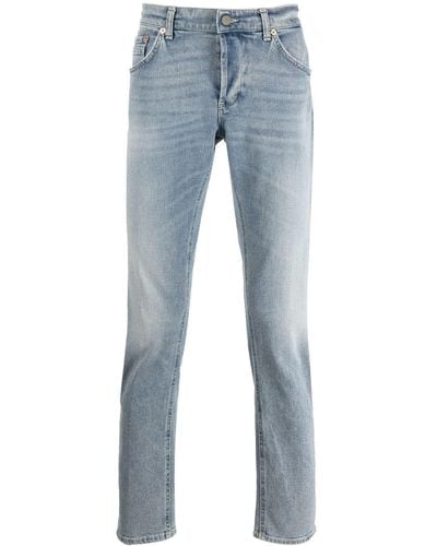 Dondup Schmale Jeans mit Stone-Wash-Effekt - Blau
